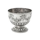A late Victorian silver pedestal bowl by James Deakin & Sons