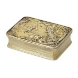 [Sporting interest] A George III silver gilt snuff box by John Linnit & William Atkinson