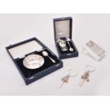 Y A collection of silver christening sets