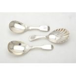 A Victorian silver Old English pattern caddy spoon by Atkin Brothers