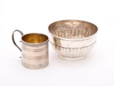 A George III silver half fluted sugar bowl by Richard Crossley