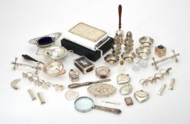 A collection of silver items