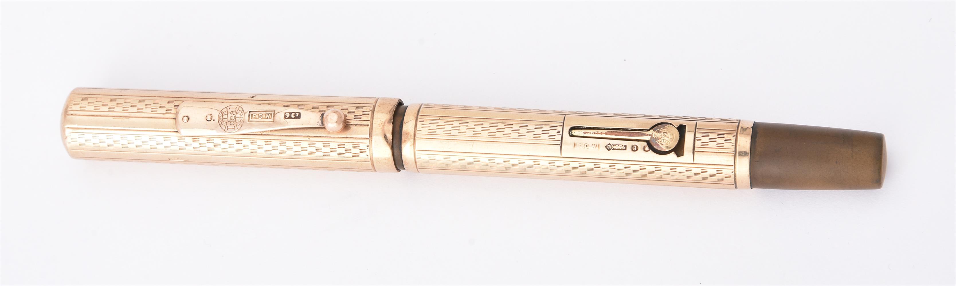 Waterman's Ideal, a 9 carat gold fountain pen