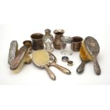 Y A collection of silver and silver mounted dressing table items