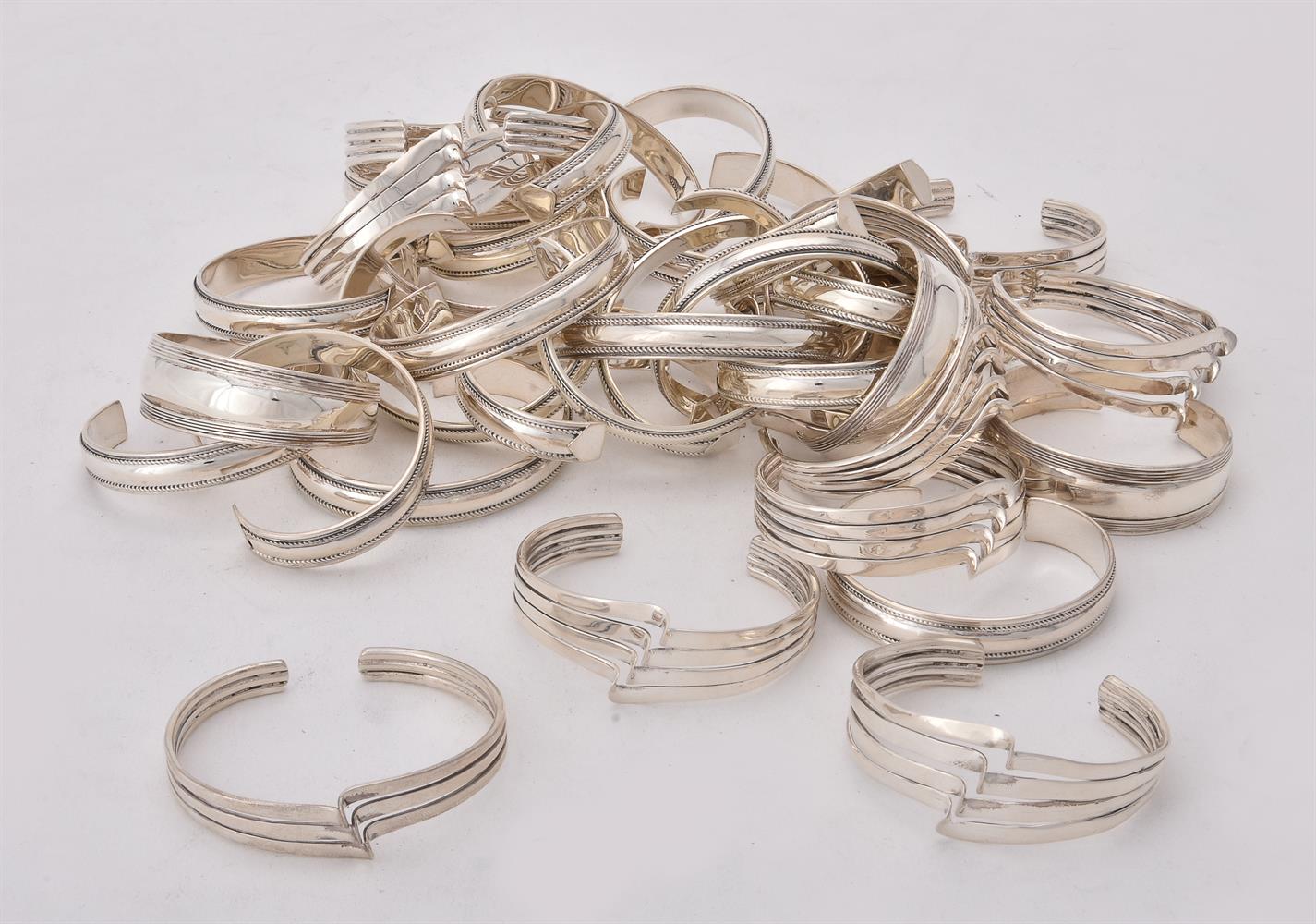 A collection of silver bangles - Image 2 of 2