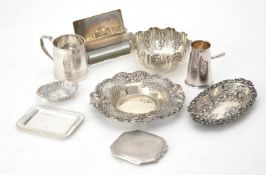 A collection of silver items