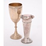 A Victorian silver pedestal cup by George Unite & Sons