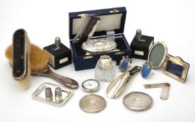 Y A collection of silver and silver mounted dressing table items