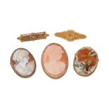 A small collection of brooches