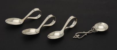 Three silver caddy spoons