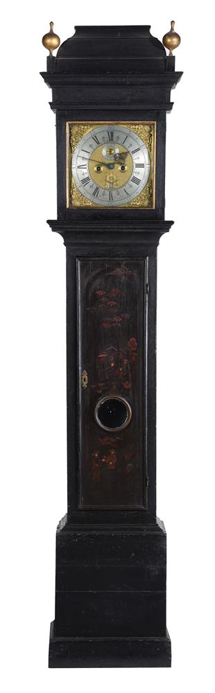 A japanned longcase clock