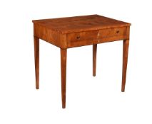 Y A Continental ash and ebony inlaid side table