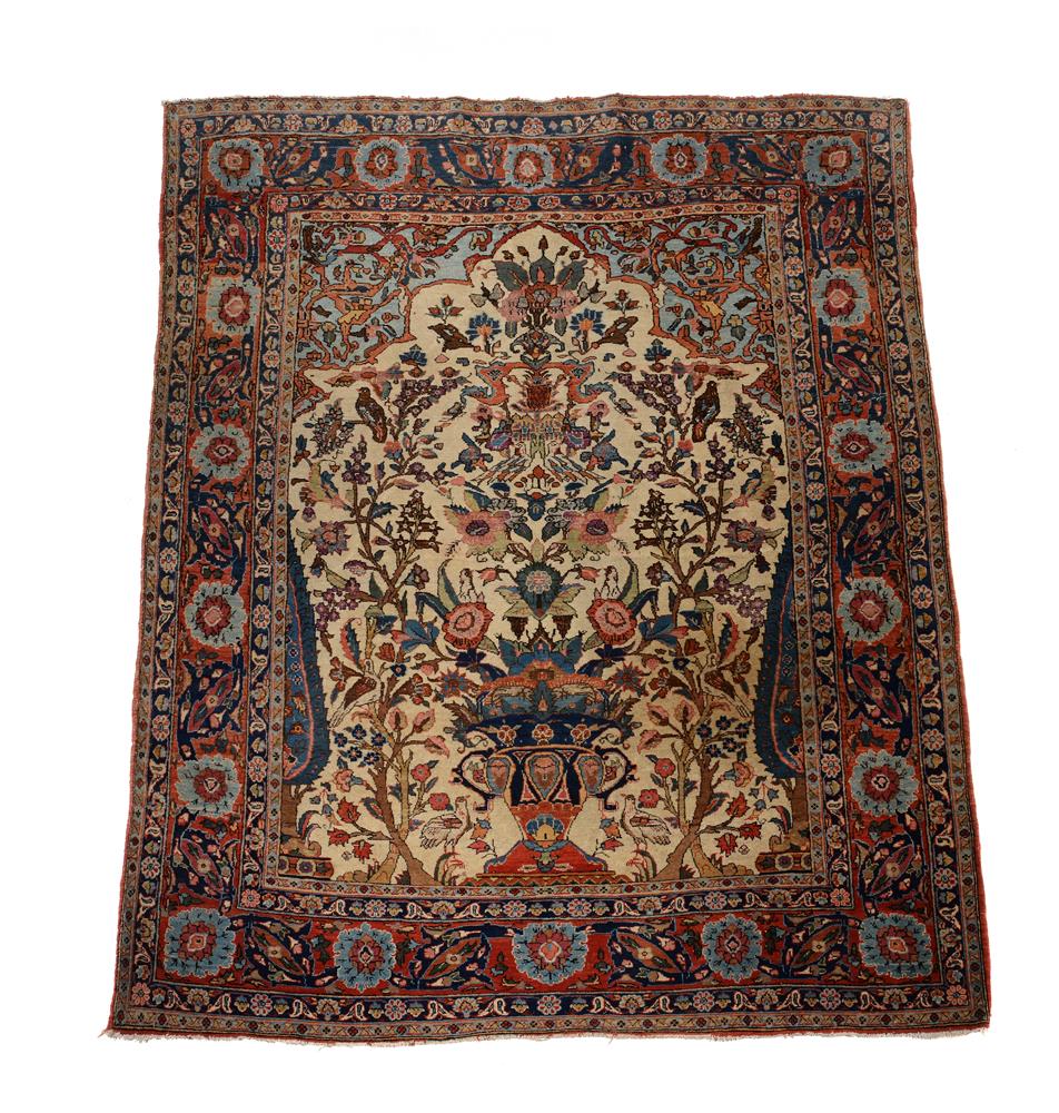 A Kashan tree of life rug, approximately 184 x 138.5cm Provenance