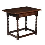 A William & Mary oak side table