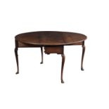 A George II walnut drop leaf dining table