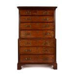 A George III mahogany chest on chest