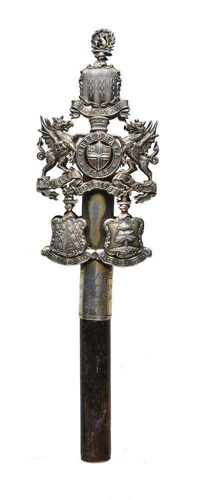 A Victorian City of London ceremonial dated tipstaff