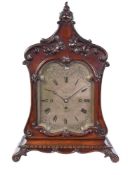 A Victorian mahogany quarter-chiming bracket clock