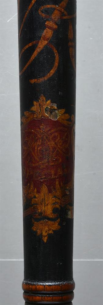 A Victorian painted wood special constable's truncheon - Image 4 of 4