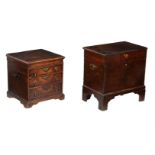 An oak chest or small coffer