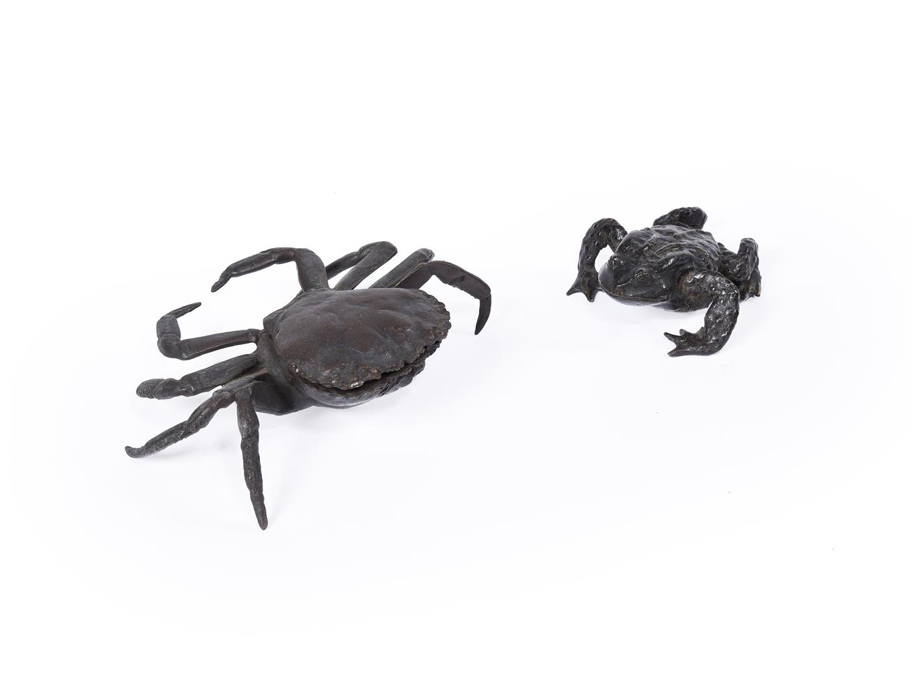 A Japanese Bronze Model of a Crab