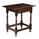 A William & Mary oak side table