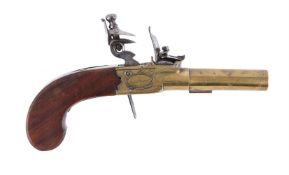 A W. Ketland & Co. London flintlock brass pocket pistol