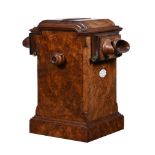 A Victorian figured walnut stereoscope