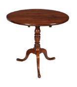 A George III solid chestnut tripod occasional table