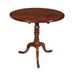 A George III solid chestnut tripod occasional table