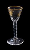 A facet-stemmed wine glass of James Giles type