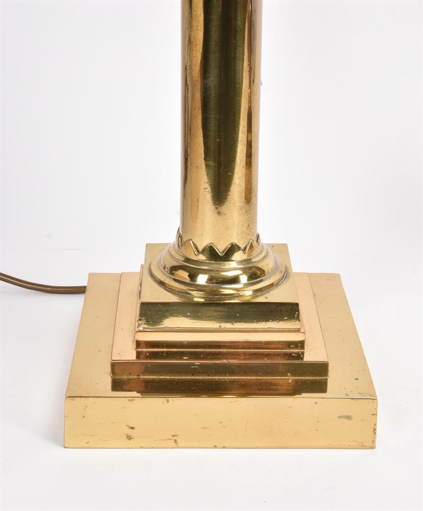 A pair of brass columnar table lamp basses - Image 4 of 4