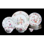 A group of Chinese Famille Rose plates