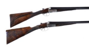 A matched pair of W.P. Jones 12 bore boxlock ejector shotguns