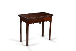 A George III 'red walnut' concertina action card table