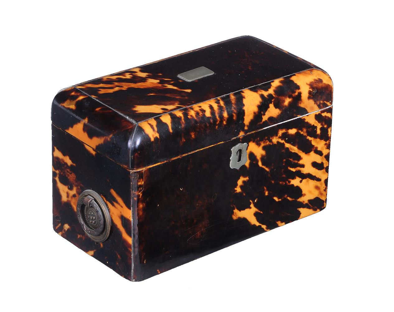 Y A Victorian tortoiseshell tea caddy