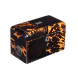 Y A Victorian tortoiseshell tea caddy