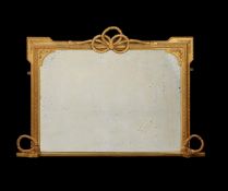 A Victorian giltwood and composition overmantel mirror