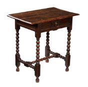 An oak side table