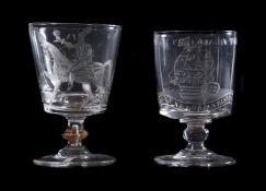 An engraved commemorative rummer for Admiral Lord Nelson
