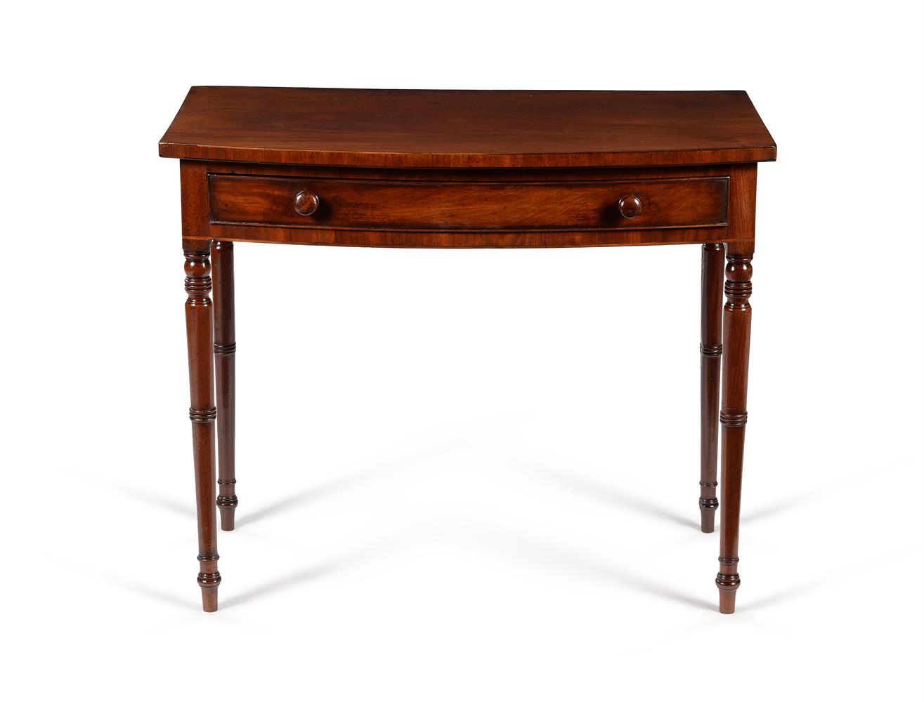 A Regency mahogany bowfront side table