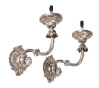 A pair of Baroque style wall appliques