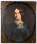 Richard Hardey (Mid-19th century English), 'Half-length portrait of Sarah Ann Willan'