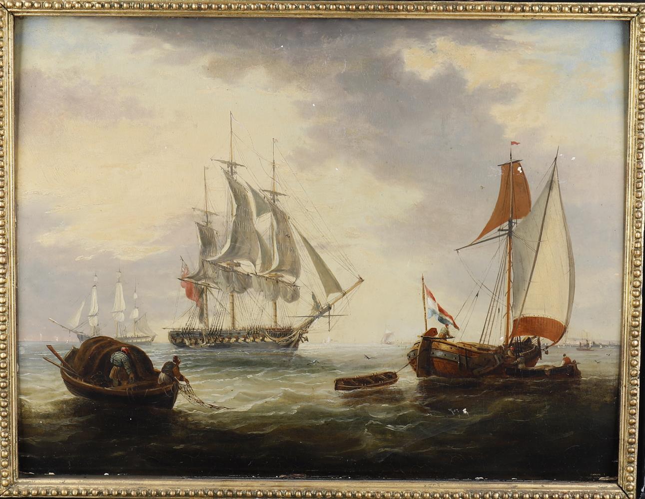 Continental School in the early 19th Century manner, 'French fishing boats' - Image 2 of 3