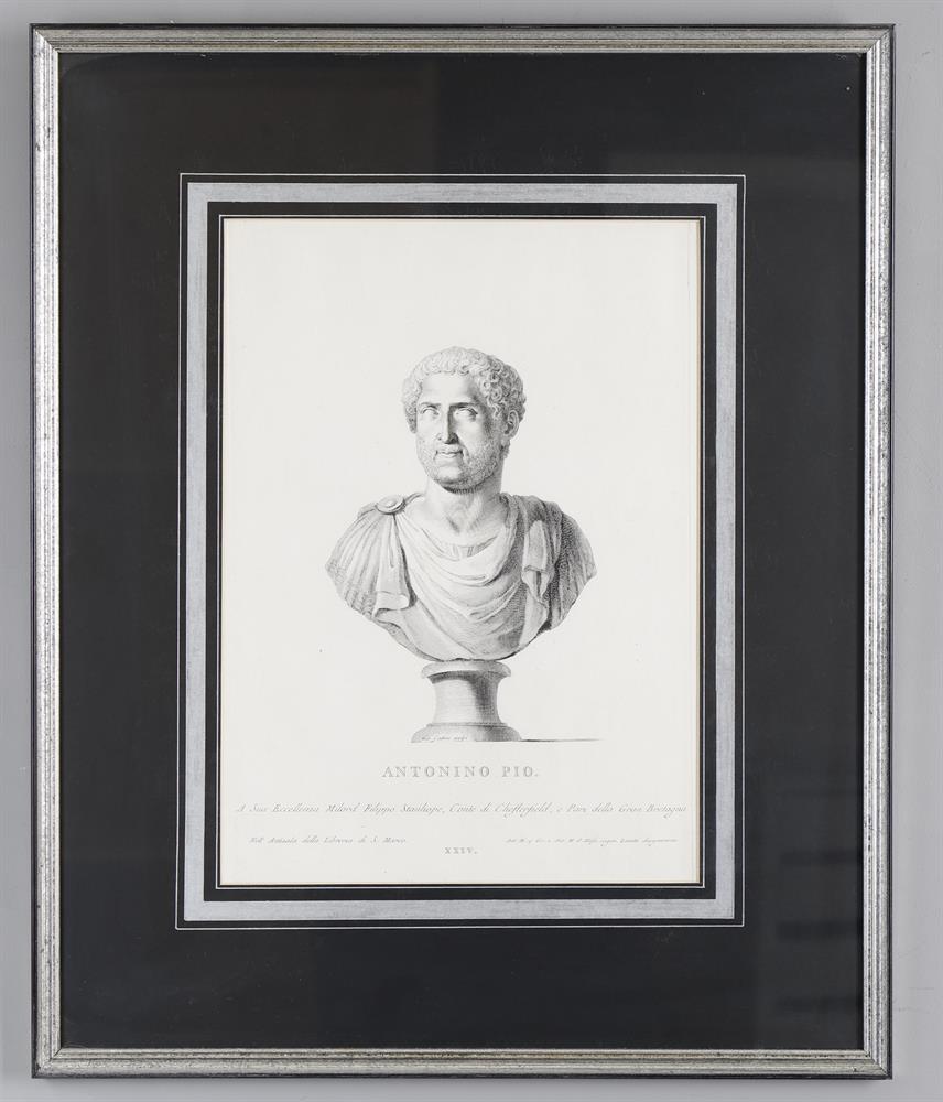 A set of six framed and glazed engraved prints of Venetian sculpture - Image 6 of 7