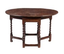 A William & Mary walnut gateleg table