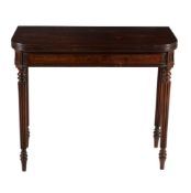 A George IV simulated rosewood card table