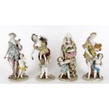 A set of four late 19th century Continental porcelain figures emblematic of the seasons