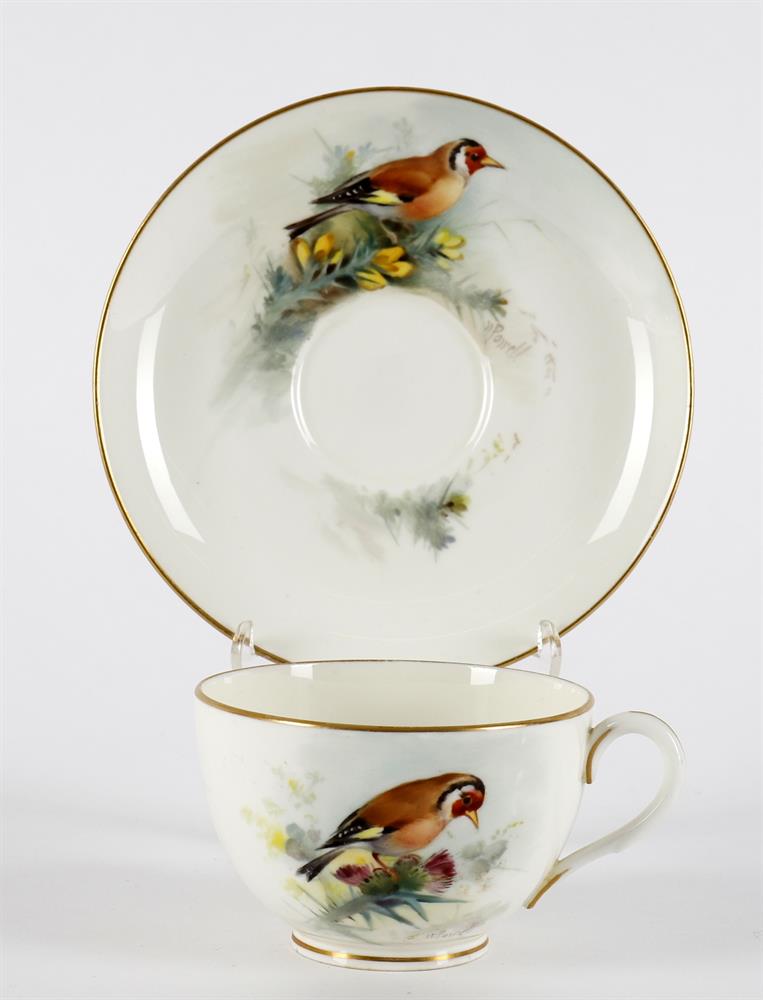 Decorative ware to include William Powell Royal Worcester cup and saucer decorated with goldfinch - Image 6 of 13