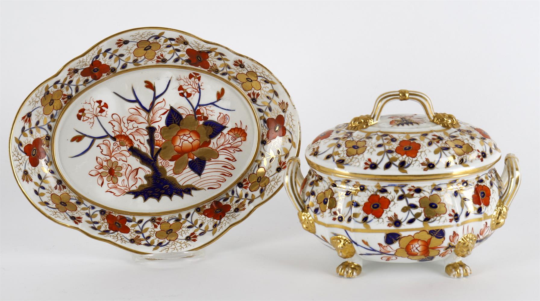 A Derby imari decorated part dessert service - Image 8 of 8